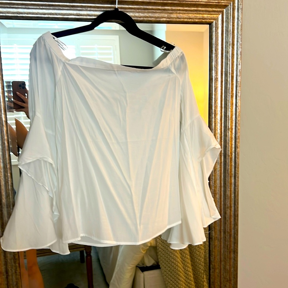White off the shoulder shirt